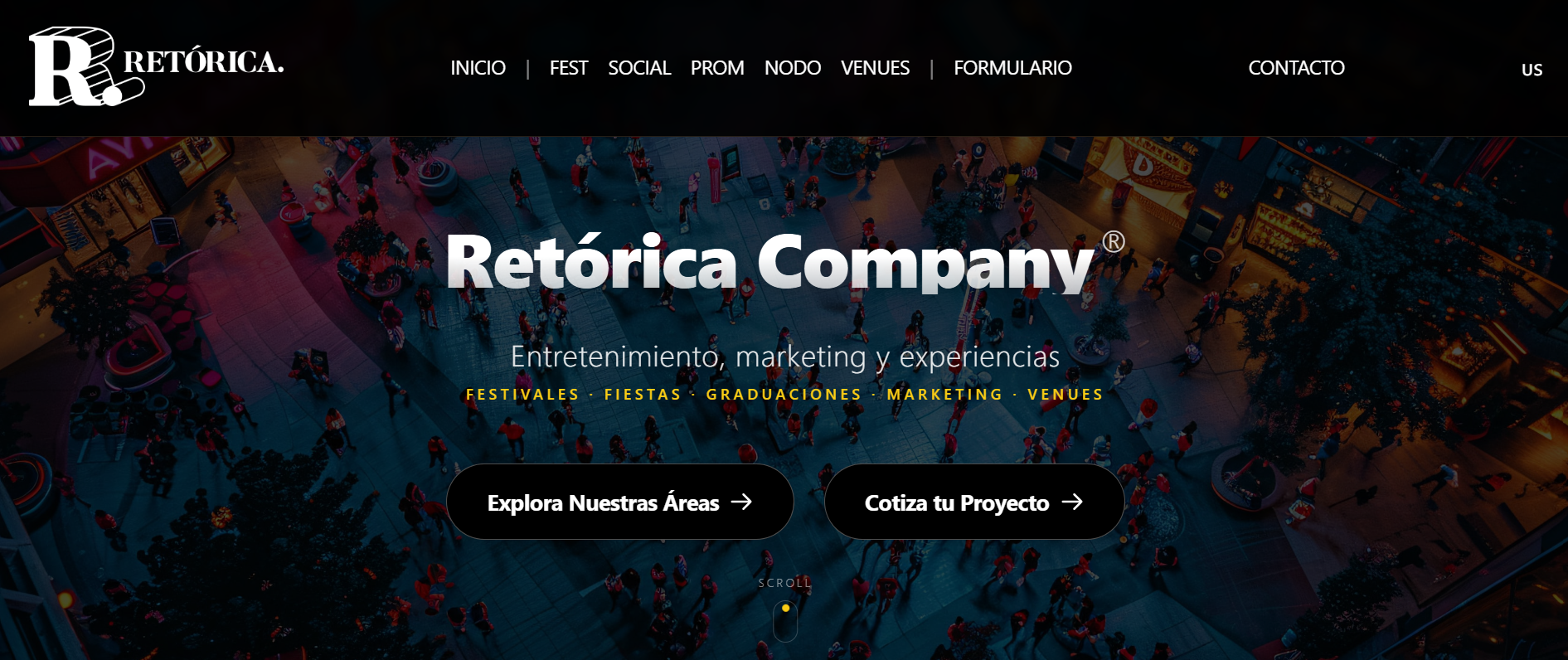 Retórica homepage hero